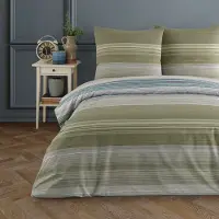Buymax Renforce beddengoed, 155x220 cm, gemaakt van 100% katoen, 2-delig met rits. Inclusief: 1 kussensloop van 80x80 cm en 1 dekbedovertrek. Set