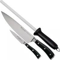 Wüsthof Classic Ikon 2-delige messenset 1120360205 met Skerper keramische slijpstaaf
