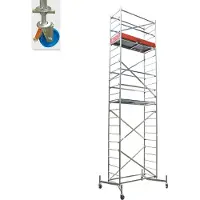 Krause ClimTec steigertoestel, 7 meter, inclusief verrijdbare wielen met diameter 150 mm, verstelbaar