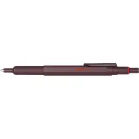 Rotring 600 balpen | Medium punt | Zwarte inkt | Pen met volledig metalen omhulsel | Chocolate Truffle | Antislip gekartelde grip en zeshoekige huls | Navulbaar