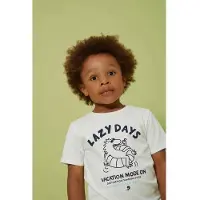 Sturdy T-shirt Lagoon Legends wit Jongens Stretchkatoen Ronde hals Printopdruk - maat 122