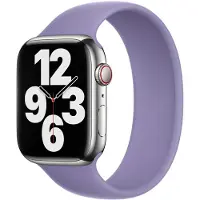Apple Siliconen solobandje voor de Watch | 44/45/46/49 mm - Maat 4 - English Lavender