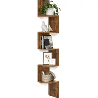 Vasagle Zigzagplank met 5 lagen, Vintage bruin