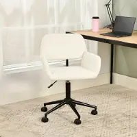 Sweiko Bureaustoel - Spons + stof - Verstelbare zithoogte - 360 ° draaien - Beige