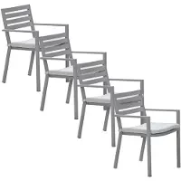 Garden Impressions Amarillo tuinstoel taupe - 4 stuks