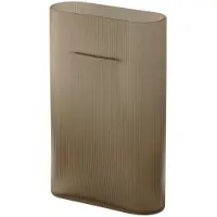 Muuto Vaas Ridge Taupe Frosted Glass 35 cm
