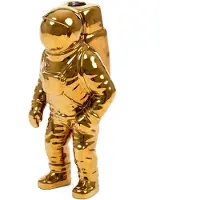 Seletti Cosmic Diner Starman vaas, goud. H 28 cm, porselein, messing / goud, Keramiek, Design
