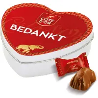 Côte d'Or Mini Bouchée geschenkdoos hartje "Bedankt" - Chocolade cadeau - 85g