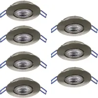 Eglo Zujar inbouwspot - LED - Ø 90 mm - 7 stuks - Nikkel
