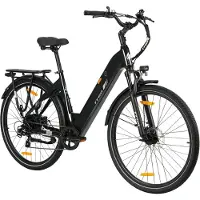 TTGO Elektrische Stadsfiets C3 SE - 250W Motor - 36V 18Ah Accu - 28 Inch - Bereik tot 120km - Shimano 7-Snelheden - Max 25km/u - Zwart