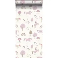 ESTAhome behang unicorns lila paars - 53 cm x 10.05 m - 139504
