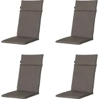 Madison tuinstoelkussen hoge rug oxford ca. 120x50 cm set van 4