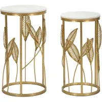 Mauro Ferretti Tafel Leaf Set 2 Pcs Ø 35×65,5 cm