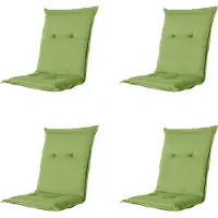 Madison tuinstoelkussen lage rug rib lime ca. 105x50 cm set van 4