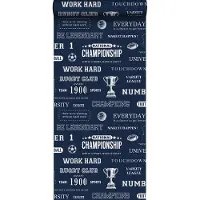 ESTAhome behang sportquotes donkerblauw - 53 cm x 10.05 m - 128816