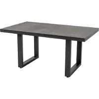 Lesli Living Murcia zwart uittrektafel 140x85 cm - antraciet