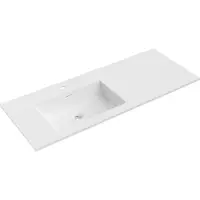 Mexen Otis ingebouwde wastafel links 121 x 46,5 cm, wit mat - 25181201L