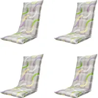 Madison tuinstoelkussen hoge rug tess purple ca. 123x50 cm set van 4