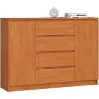 Akord Ladekast K140 met 4 Lades en 2 Deuren / Furniture Factory / Els / 138 x 99 x 40 cm
