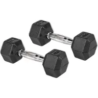 Olive Rubber Hex 4kg Dumbbell 2 Units Zwart 4 kg