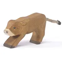 Ostheimer houten speelfiguur Alpen kalfje drinkend bruin multicolor.