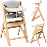 Usorteret - Morsel 40 - kinderstoel - meegroeistoel - hout- naturel - 4 in 1