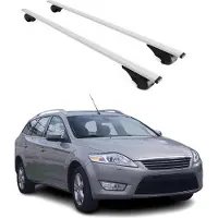 Omtec Bagagedrager voor Ford Mondeo Turnier, modeljaren 2007-2014, metalen, grijs