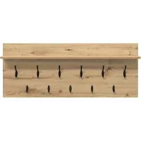 vidaXL Wandgemonteerde kapstok Muurmontage Artisan Eiken Bewerkt hout