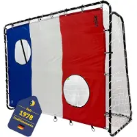 Best Sporting Voetbaldoelset 213 x 152 x 76 cm in zwart met doelmuur "Frankrijk"