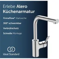 Ideal standard Alero keukenkraan, hogedruk, uitloophoogte 295 mm – Chroom