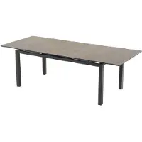 Lesli Living Lagos Uittrektafel - 180/240x100cm - Aluminium frame - SPC blad