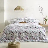 De Witte Lietaer Dekbedovertrek Lupine White Paws Satijn-260 x 200 / 220 / 240 cm | Extra Breed
