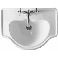 Kerasan Retro Keramische halfinbouwwastafel 62x45,5cm, wit