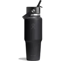 Hydroflask - Wide Flex Straw Travel Bottle - Drinkfles 946 ml, zwart/grijs