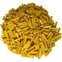 LEGO 1x6 bouwsteen, gele kleur - 3009, NIEUW! Aantal: 50 stuks
