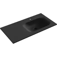 Mexen Vela inbouw wastafel rechts 91 x 46,5 cm, zwart mat - 25239071P