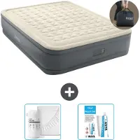 Intex Luchtbed - 2-Persoons - 152 x 203 x 46 cm - Grijs - Inclusief pomp - Hoeslaken en Reparatieset
