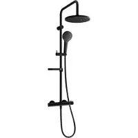 Mexen KX05 opbouw regenset met douchekop en thermostatische kraan, zwart - 771500591-70