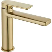 REA Wastafelkraan Verso Gold Brush Low