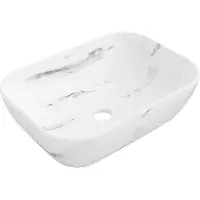 Mexen Rita opzetwastafel 45 x 32 cm, wit steen - 21084582