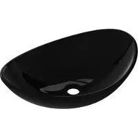 Mexen Sonia glazen opbouw waskom 54 x 37 cm, zwart - 24145470
