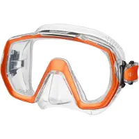 Tusa Freedom Elite – Premium snorkelmasker & duikbril met single lens, breed gezichtsveld en Freedom Technology – Transparant/Oranje – M1003 EO