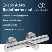 Ideal standard Alero badthermostaat, bescherming tegen brandwonden – Chroom