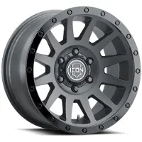 I.C.O.N. Compression 18x9 6x5.5 25mm Offset 6in BS 95.1mm Bore Double Black Wheel