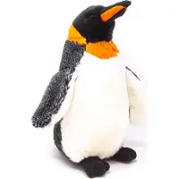 Nature Planet Koningspinguin - zwart/wit - 28 cm - pluche dieren knuffels - Pinguins - Vogel knuffels