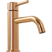 REA Lungo Rose Gold Low - Wastafelkraan - Rosé Goud