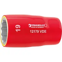 Stahlwille 12179 VDE-22 03370022 Dubbel zeskant Dopsleutelinzetstuk 22 mm 1/2 (12.5 mm)