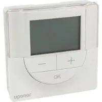 Uponor Smatrix Base ruimtethermostaat prog.+RH T 148 Bus 26.5x80x80mm bedraad digitaal glanzend wit
