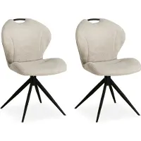 MX Sofa Eetkamer stoel River - Natural (set van 2 stuks)