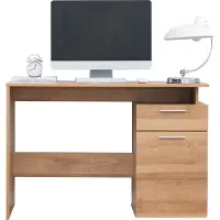 Acaza Bureau - Bureau met Lades - Bureautafel - Eik - 110 x 53 x 75 cm (L x B x H) - Computertafel - Laptoptafel - Bureau Eik met Lades